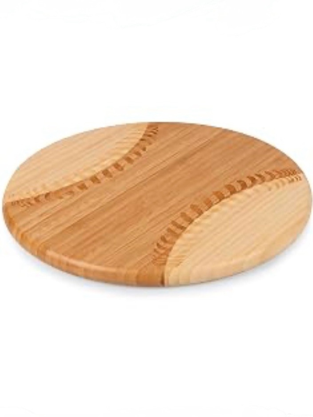 Toscana Home Run Baseball Cutting Board Serving Tray 12” Round Wood Charcuterie